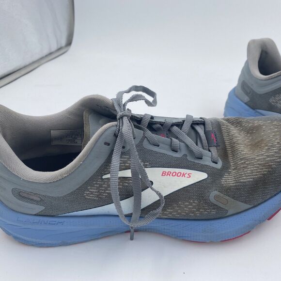 Brooks Launch Sneakers Women's Sz 10 Gray Blue Running Athletic Shoes - Picture 3 of 16